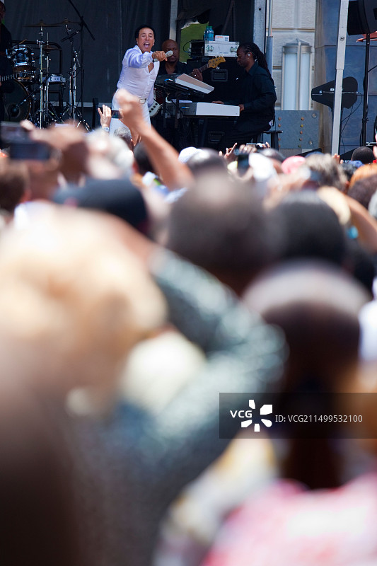 斯摩基·罗宾逊在华盛顿特区夏季免费活动中表演图片素材