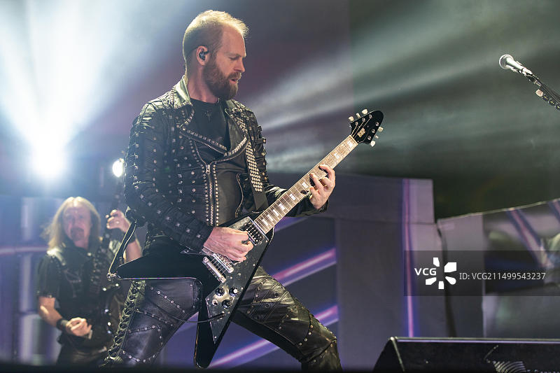 英国重金属乐队Judas Priest在阿伯茨福德中心演出图片素材