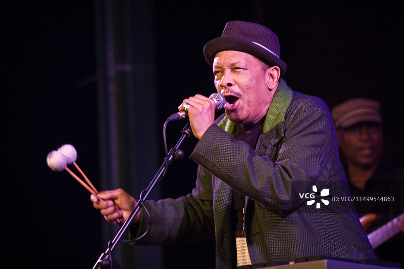 罗伊·艾尔斯在2012年布雷肯爵士音乐节上与乐队演出图片素材