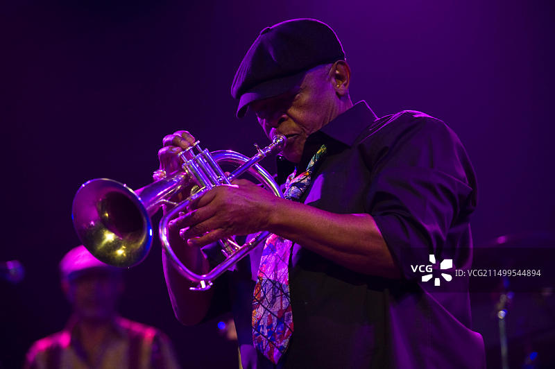 南非爵士传奇休·马塞凯拉图片素材