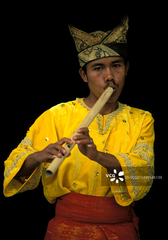 苏门答腊传统音乐家肖像图片素材