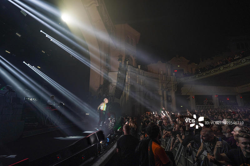 The Prodigy乐队的Keith Flint在伦敦Brixton O2学院现场表演图片素材