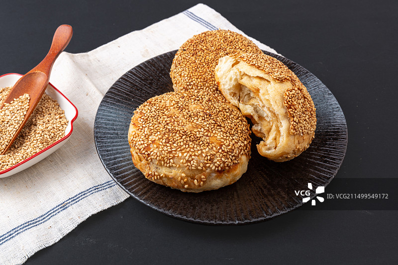 麻酱烧饼图片素材