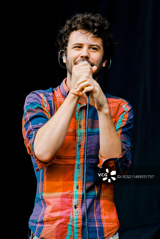 迈克尔·安杰拉科斯 - Passion Pit乐队，V2010，海兰兹公园，切姆斯福德，埃塞克斯，英国 - 2010年8月21日图片素材