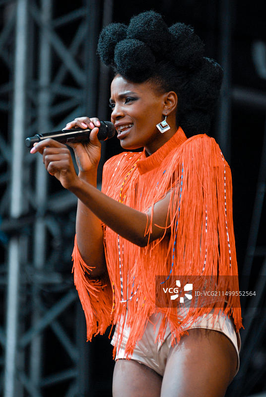 Shingai Shoniwa - Noisettes，V2009，英国埃塞克斯郡海兰兹公园 - 2009年8月22日图片素材