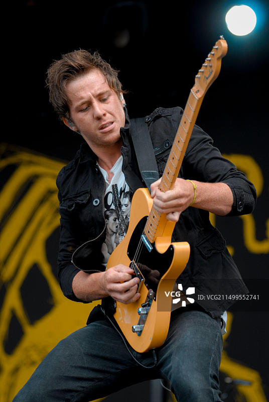 Danny Jones - McFly，V2009，海兰兹公园，切尔姆斯福德，英国 - 2009年8月22日图片素材