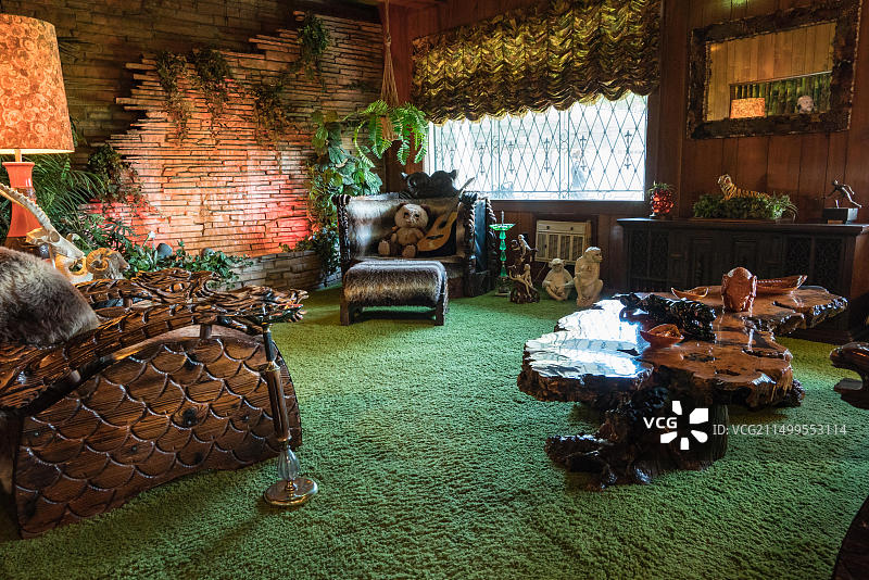孟菲斯雅园，猫王故居中的丛林房图片素材