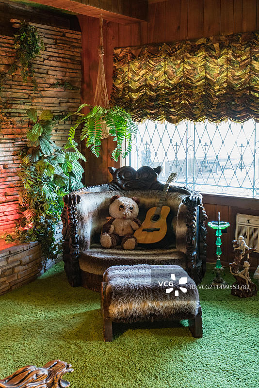 孟菲斯雅园，猫王故居中的丛林房图片素材