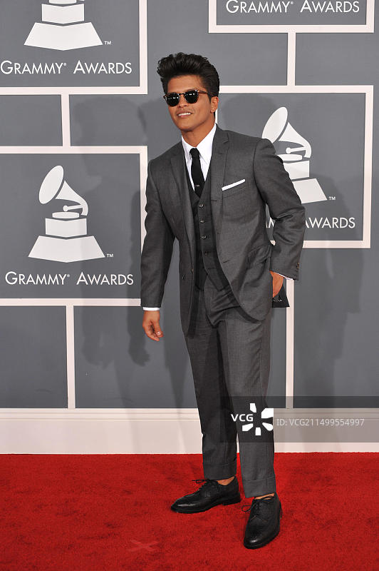 洛杉矶：Bruno Mars出席第54届格莱美奖图片素材