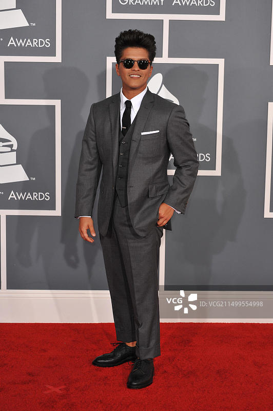 洛杉矶：Bruno Mars出席第54届格莱美奖图片素材