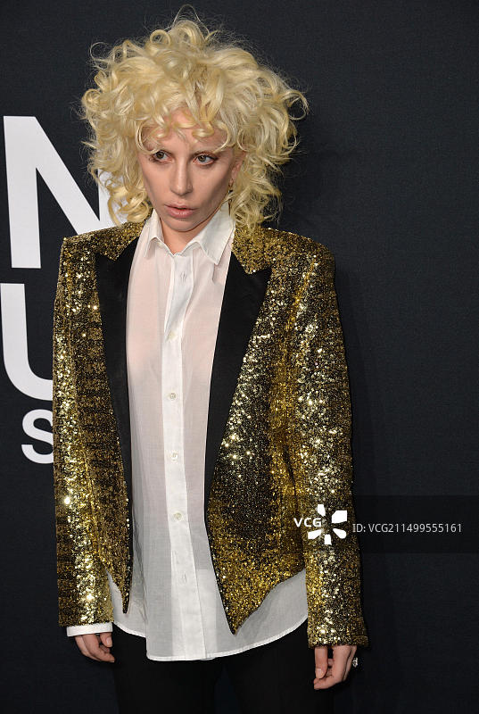 洛杉矶：Lady Gaga出席Saint Laurent时装秀图片素材