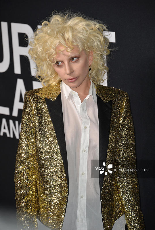 洛杉矶：Lady Gaga出席Saint Laurent时装秀图片素材