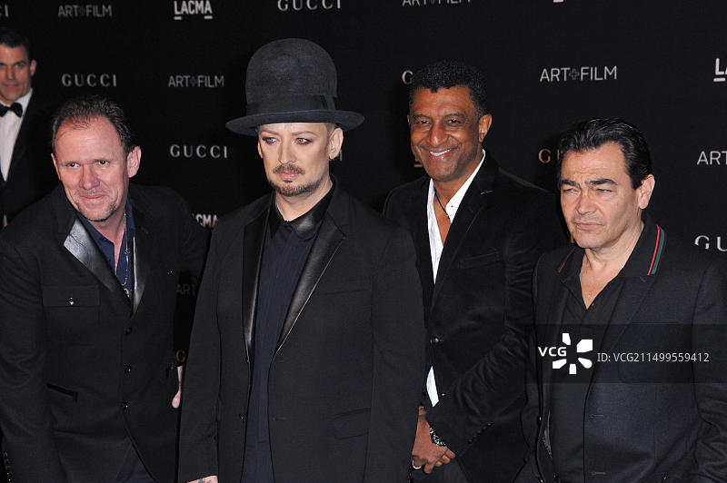 2014年11月1日，洛杉矶：乔治男孩及其乐队文化俱乐部在洛杉矶郡艺术博物馆举行的2014年LACMA艺术+电影盛会上图片素材