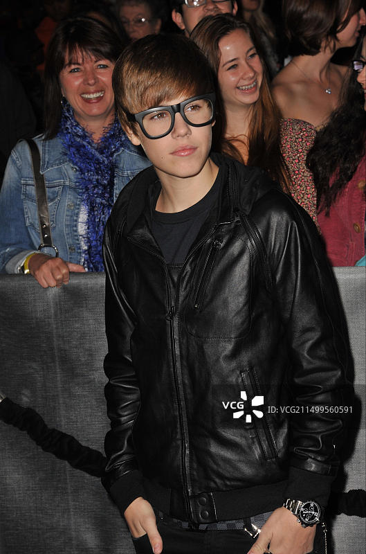 电影《超级大坏蛋》洛杉矶首映：贾斯汀·比伯图片素材