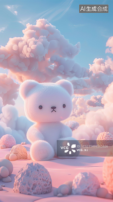 【AI数字艺术】3D户外童话幻想风景背景图片素材