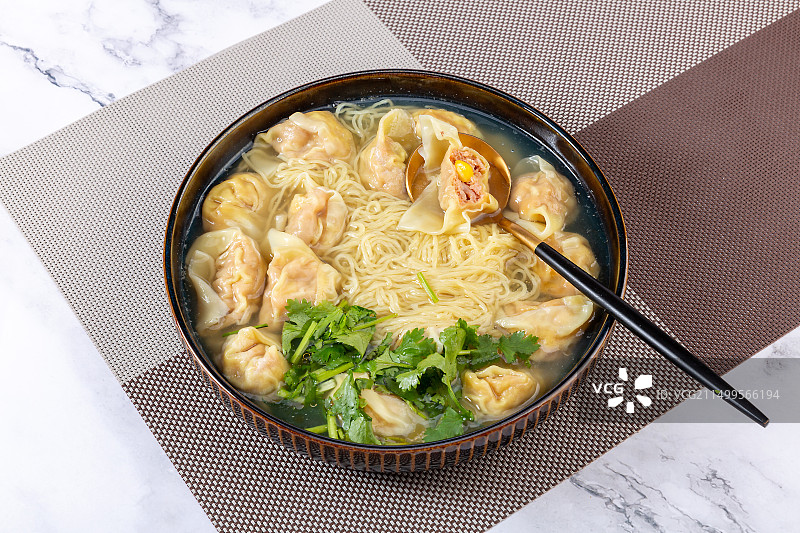 虾仁玉米云吞面 云吞  抄手 扁食图片素材