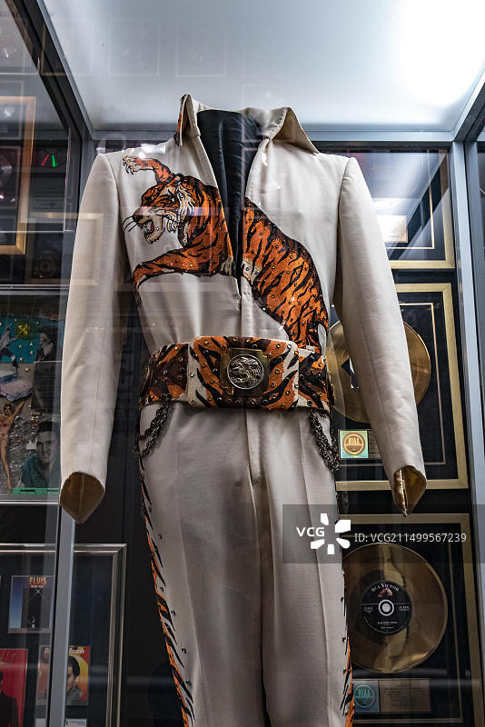 埃尔维斯在雅园的猛虎服，孟菲斯图片素材