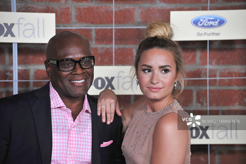 黛米·洛瓦托与L.A. Reid出席卡尔弗城举办的福克斯秋季生态赌场派对图片素材