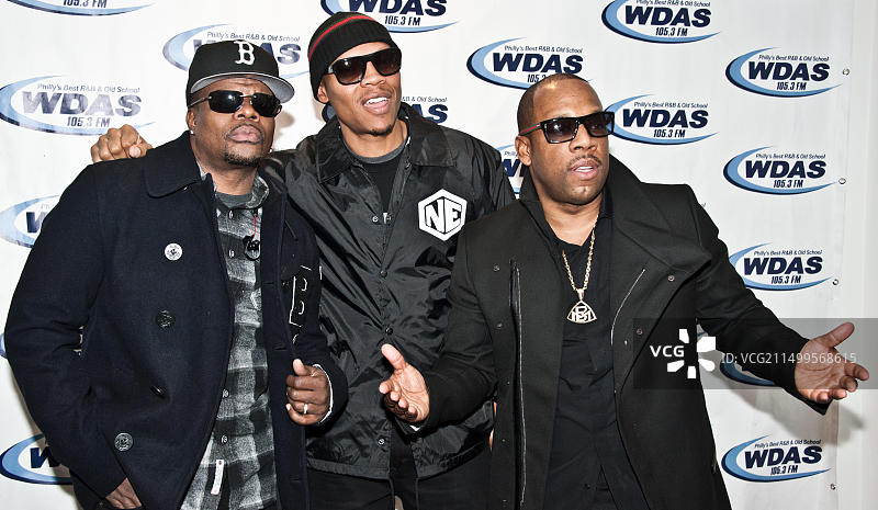 美国R&B组合Bell Biv DeVoe在WDAS演出图片素材