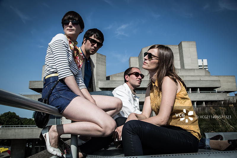 法国独立乐队Beat Mark在南岸中心为肖像摆姿势图片素材