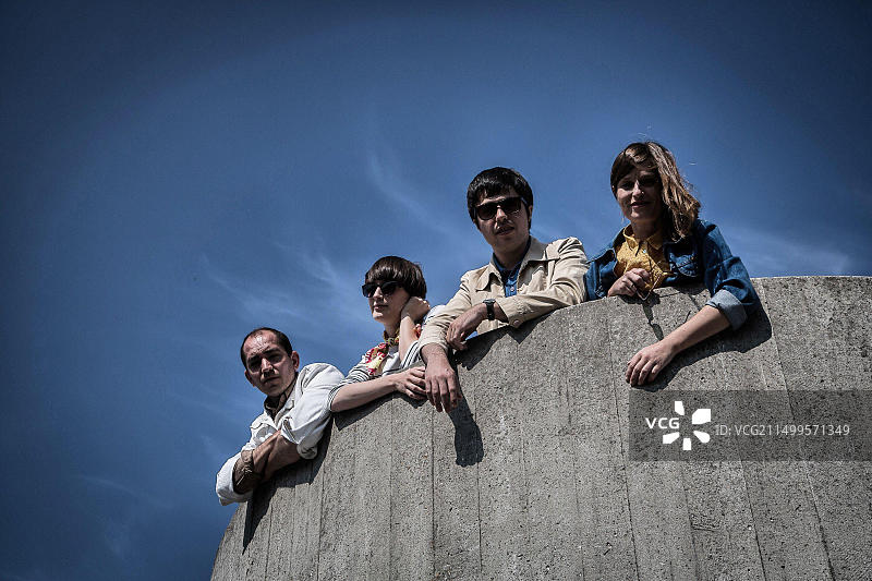 法国独立乐队Beat Mark在南岸中心为肖像摆姿势图片素材