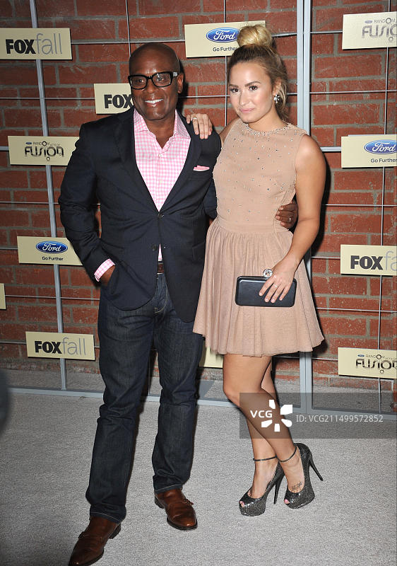 黛米·洛瓦托与L.A. Reid出席卡尔弗城举办的福克斯秋季生态赌场派对图片素材