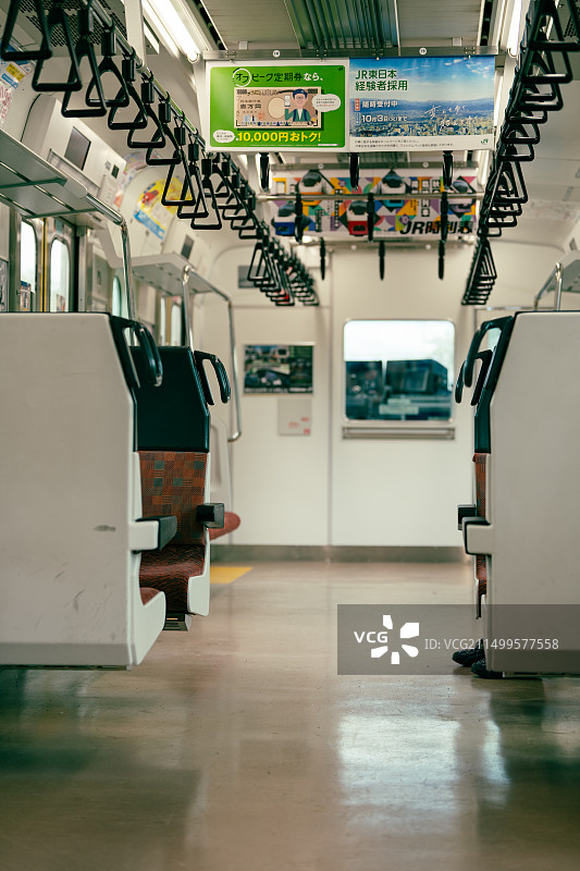 日本JR电车内部图片素材