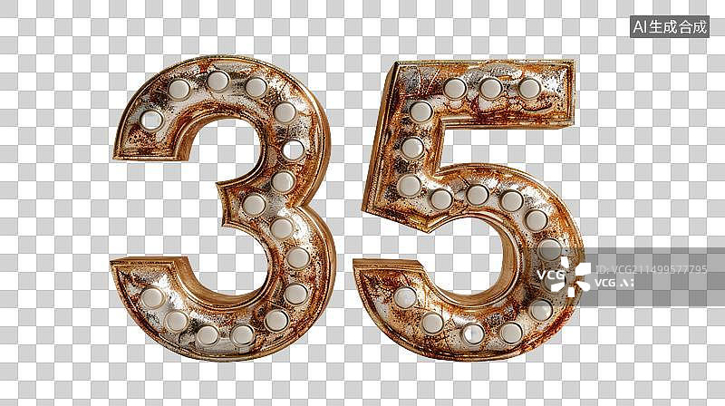 【AI数字艺术】数字35免抠元素图片素材