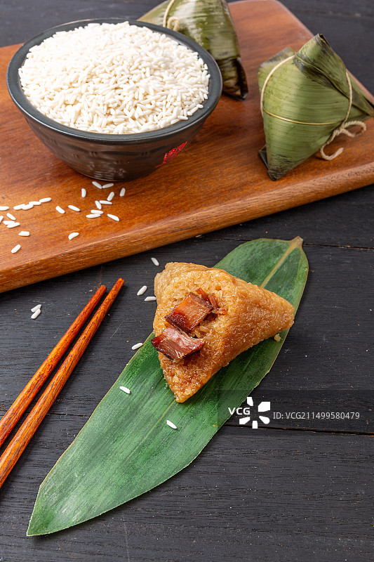 咸肉粽子图片素材