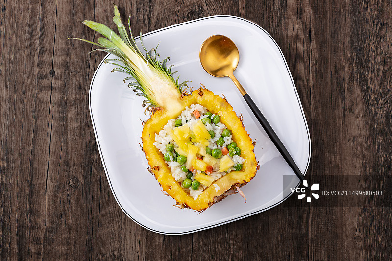 菠萝饭 菠萝炒饭 什锦炒饭 凤梨炒饭图片素材