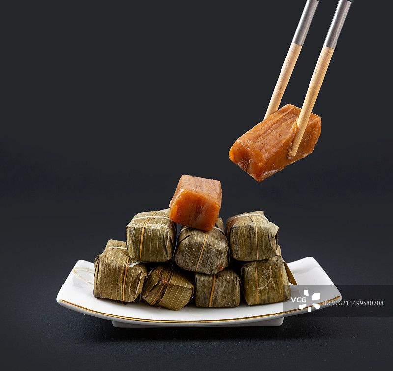 四川竹叶黄粑 糯米粑 黄粑糕 宜宾竹叶糕图片素材