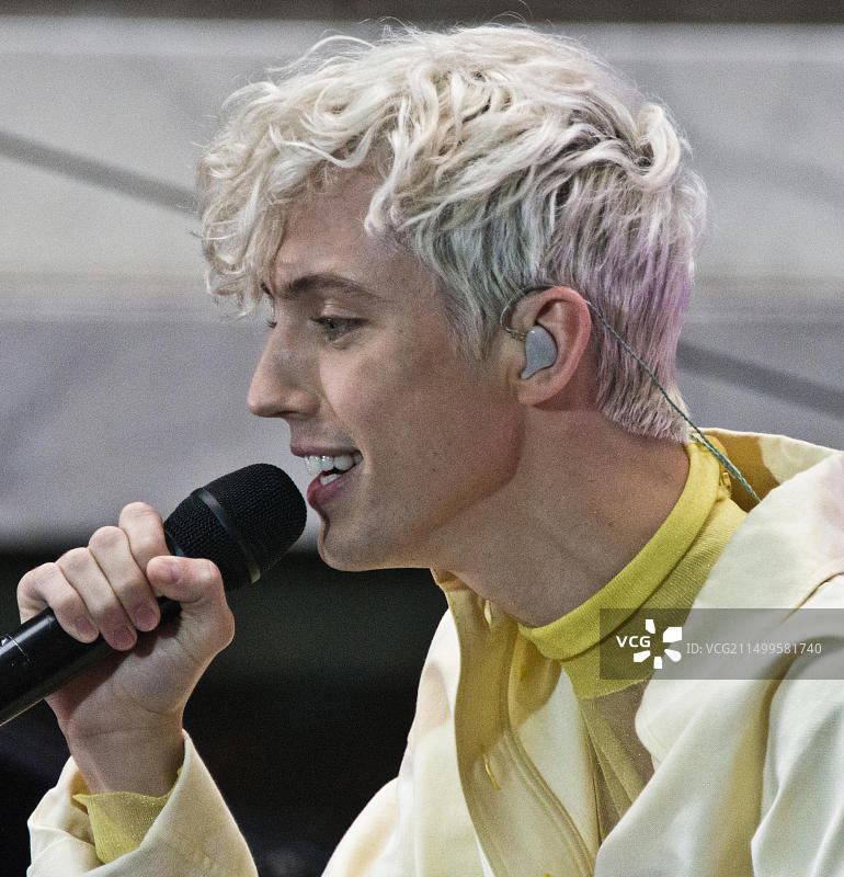 纽约特洛耶·希文“今日秀”夏季演唱会表演图片素材