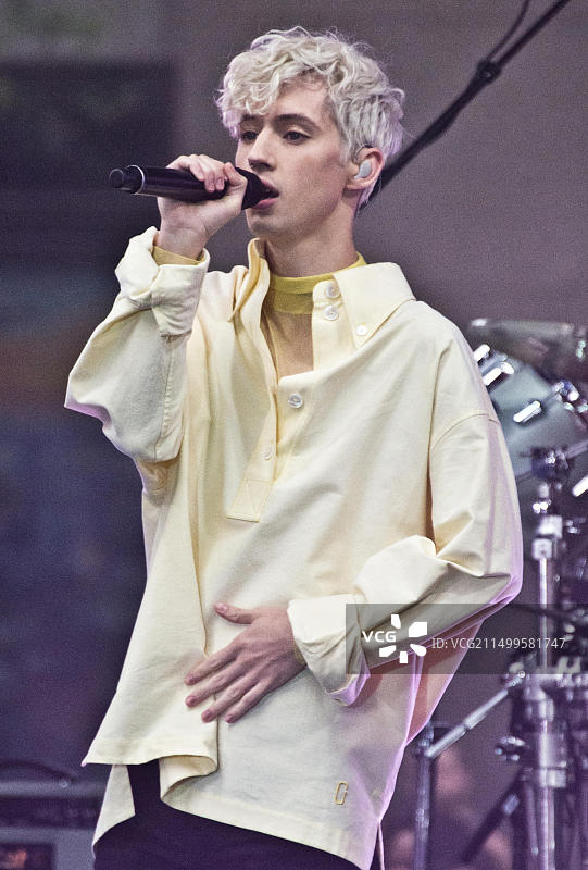 纽约特洛耶·希文“今日秀”夏季演唱会表演图片素材