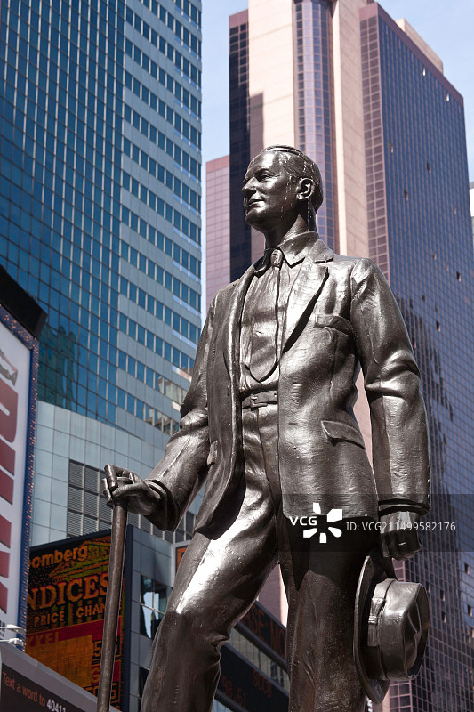 乔治·M·科汉雕像，纽约市达菲广场图片素材