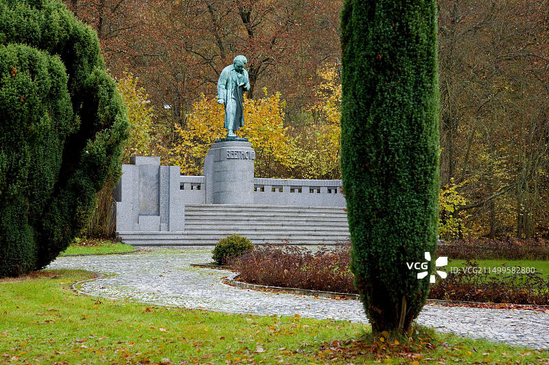 路德维希·凡·贝多芬纪念碑，卡罗维发利，库尔帕克图片素材
