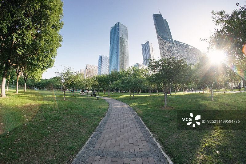 合肥市蜀山区绿轴公园图片素材