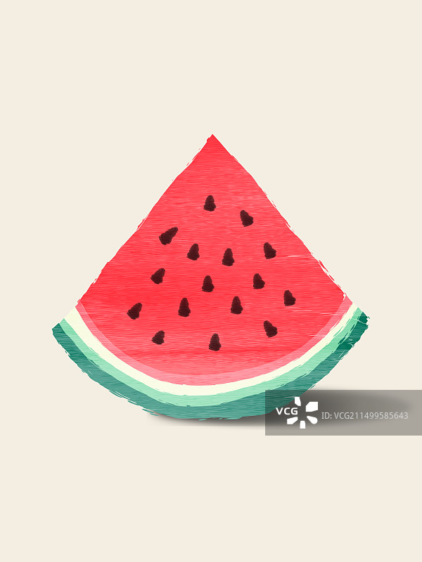 西瓜水墨水彩矢量图案印花素材图片素材