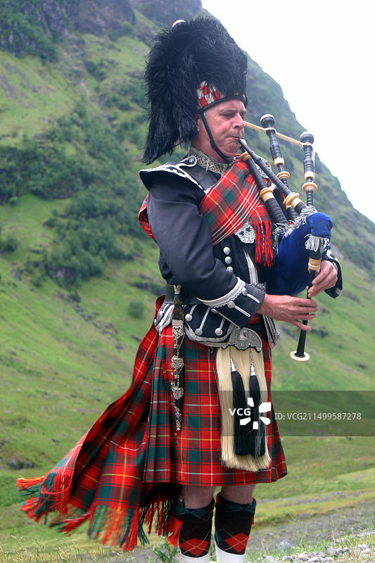 苏格兰风笛手Brian McGuire图片素材