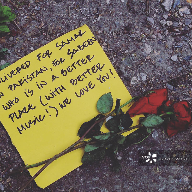 吉姆·莫里森墓前的离去图片素材