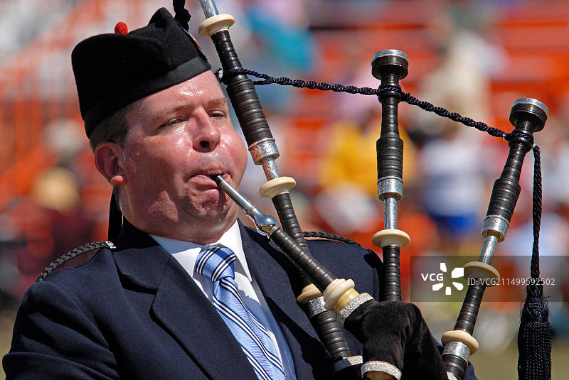 加拿大弗格斯苏格兰风笛节音乐表演图片素材