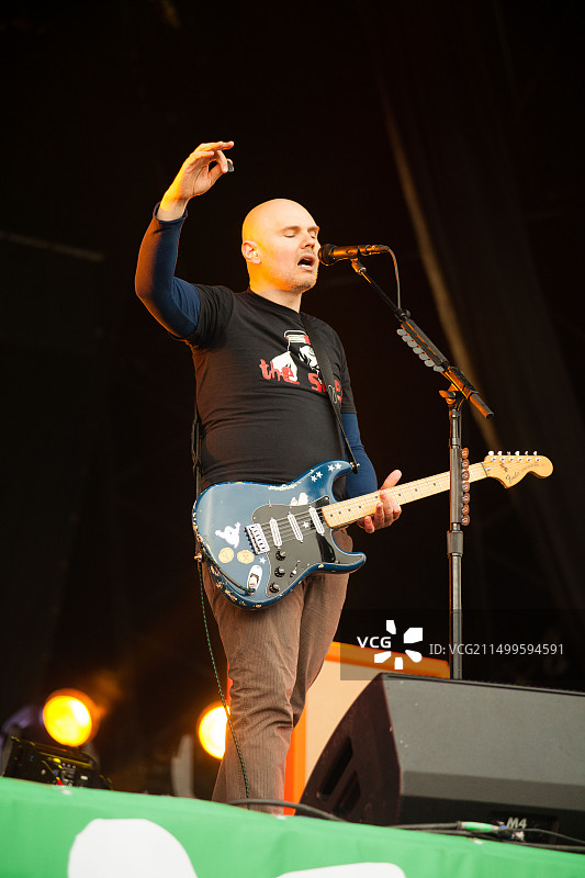 碎南瓜乐队在2013年格拉斯顿伯里音乐节上的表演。萨默塞特，英格兰，英国。图片素材