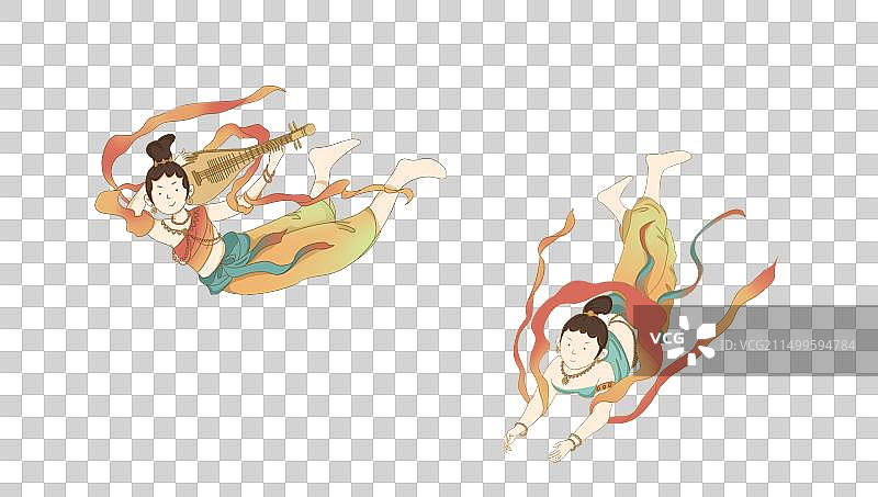 国风敦煌人物图片素材