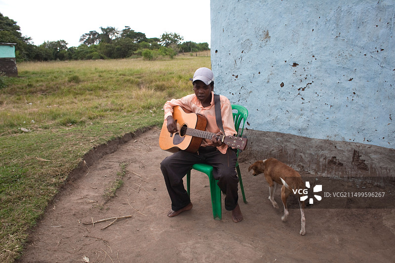 圣约翰港东开普省的当地音乐家图片素材