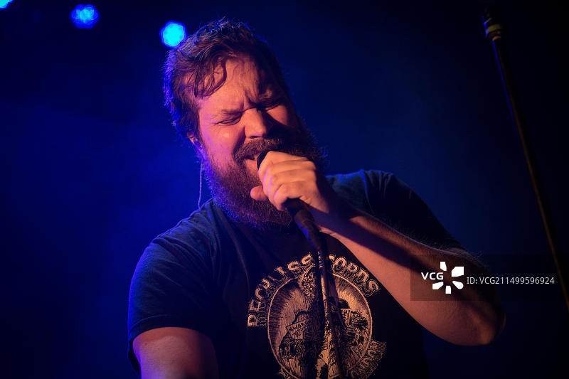 美国歌手、音乐家和词曲作者John Grant在奥斯陆Cosmopolite举行现场音乐会图片素材