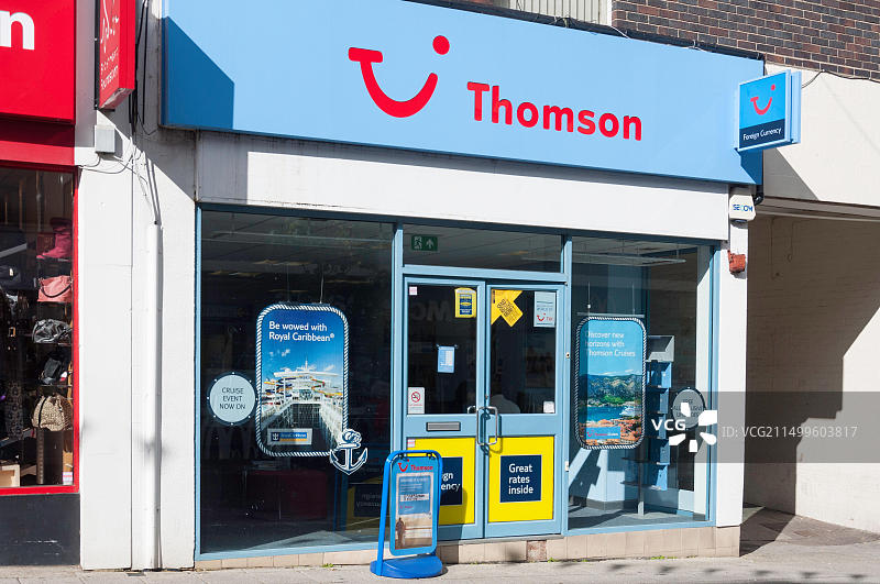 汤姆森假日旅行社，位于英国汉普郡奥尔德肖特联合街图片素材