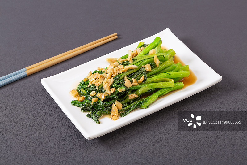 清炒蒜蓉广东菜心图片素材