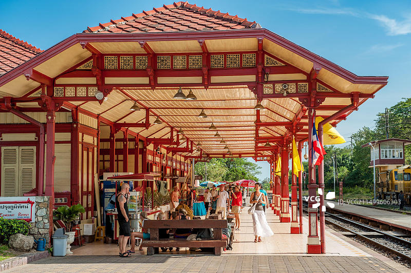 华欣火车站：泰国著名旅游景点图片素材