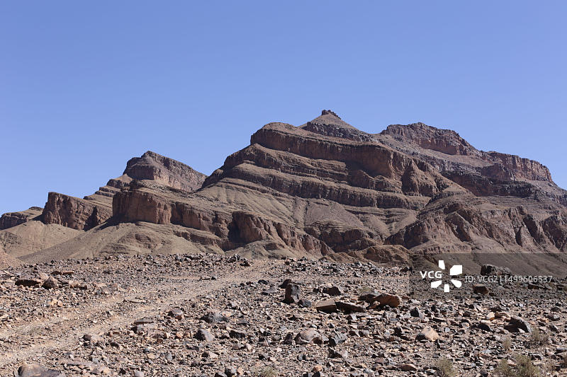 摩洛哥阿格兹N9公路沿线，基萨内山风光图片素材