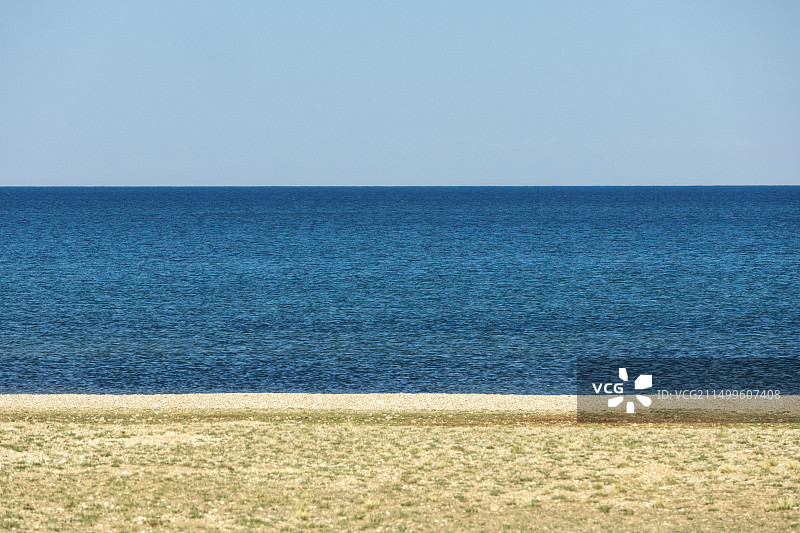 天空 色林措 草原图片素材