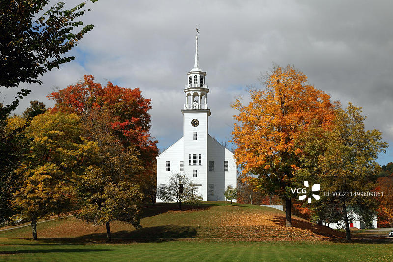 美国佛蒙特州斯特拉福德镇议会厅（1799年）图片素材